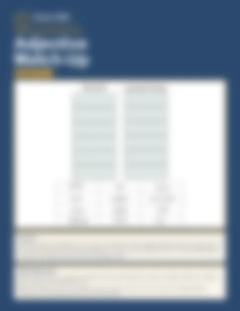 Blurred preview of inside pages from Adjective Match-Up. Select to enlarge.