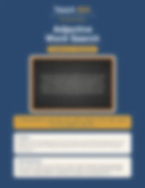Blurred preview of inside pages from Adjective Word Search. Select to enlarge.