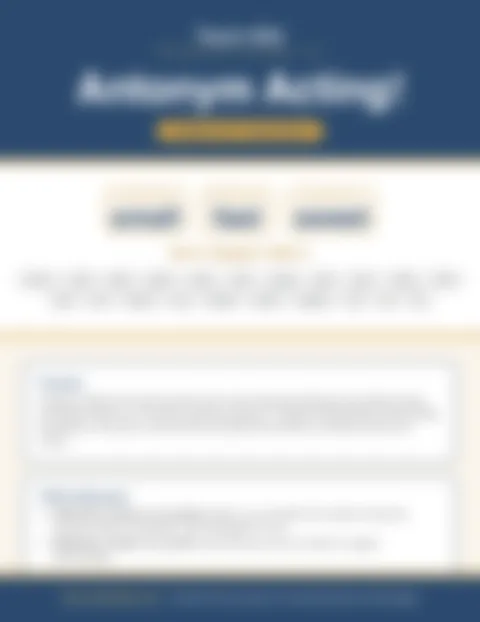 Blurred preview of inside pages from Antonym Acting!. Select to enlarge.