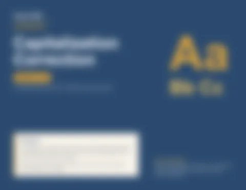 Blurred preview of inside pages from Capitalization Correction. Select to enlarge.