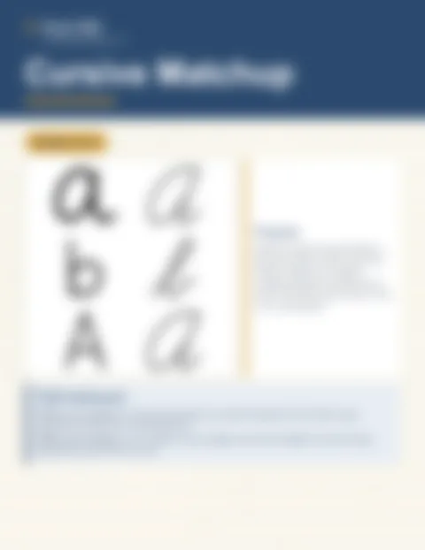 Blurred preview of inside pages from Cursive Matchup. Select to enlarge.